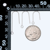 20pcs Rhodium Plated Brass Ear Hooks, DIY Earring Components