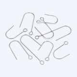 20pcs Rhodium Plated Brass Ear Hooks, DIY Earring Components
