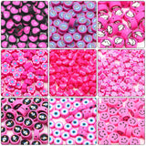 20pcs Rose Red Polymer Clay Spacer Beads Necklaces DIY Accessories