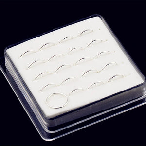 20pcs Rounded Nose Ring Set for Women Men Bijoux Jewelry Gift