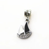 20pcs Sailing Boat Charms Big Hole Pendant Beads for DIY Jewelry
