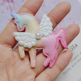 20pcs Unicorn with Bow Padded Appliques Hair Accessories DIY Craft