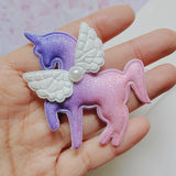 20pcs Unicorn with Bow Padded Appliques Hair Accessories DIY Craft