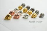 20pcs Skull Head Beads Gun Rose Alloy Beads for Jewelry Making