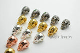 20pcs Skull Head Beads Gun Rose Alloy Beads for Jewelry Making