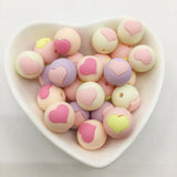 20pcs Silicone Baby Heart Shape Beads for DIY Necklace