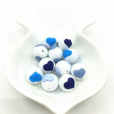 20pcs Silicone Baby Heart Shape Beads for DIY Necklace