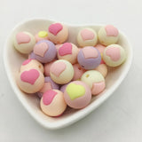 20pcs Silicone Baby Heart Shape Beads for DIY Necklace