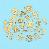 20pcs Stainless Steel Crown Butterfly Charms for Bracelet Making