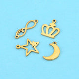 20pcs Stainless Steel Crown Butterfly Charms for Bracelet Making