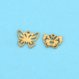20pcs Stainless Steel Crown Butterfly Charms for Bracelet Making