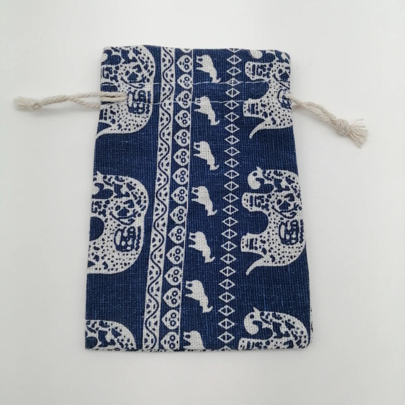 20pcs Small Cotton Drawstring Bags Jewelry Packaging Sack Jute Display Storage
