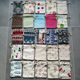 20pcs Small Cotton Drawstring Bags Jewelry Packaging Sack Jute Display Storage