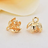 20pcs Small Flower Pendant Necklace Bracelet DIY Plating 8.5mm