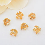 20pcs Small Flower Pendant Necklace Bracelet DIY Plating 8.5mm