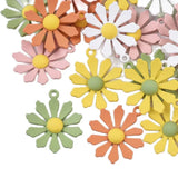 20pcs Alloy Daisy Pendants for DIY Jewelry Making