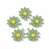 20pcs Alloy Daisy Pendants for DIY Jewelry Making
