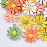 20pcs Alloy Daisy Pendants for DIY Jewelry Making