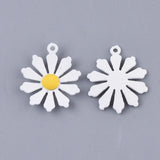 20pcs Alloy Daisy Pendants for DIY Jewelry Making