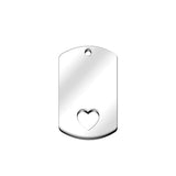 20pcs Stainless Steel Rectangle Blank Tag for Engrave Metal Army Plate