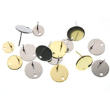 20pcs Stainless Steel Blank Post Earring Studs Pins for Jewelry Findings