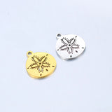 20pcs Stainless Steel Flower Charms for DIY Jewelry Making