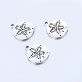 20pcs Stainless Steel Flower Charms for DIY Jewelry Making
