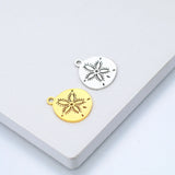20pcs Stainless Steel Flower Charms for DIY Jewelry Making