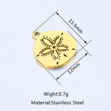 20pcs Stainless Steel Flower Charms for DIY Jewelry Making