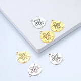 20pcs Stainless Steel Flower Charms for DIY Jewelry Making