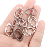 20pcs Irregular Water Drop Open Frame Charm Pendant