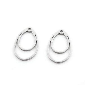20pcs Irregular Water Drop Open Frame Charm Pendant