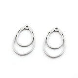20pcs Irregular Water Drop Open Frame Charm Pendant