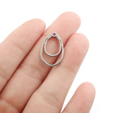20pcs Irregular Water Drop Open Frame Charm Pendant