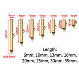 20pcs Stainless Steel Crimp End Caps Slider Clasp Tubes DIY Bracelet Con
