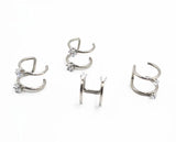20pcs Stainless Steel Ear Cuff CZ Wrap Clip On Earrings
