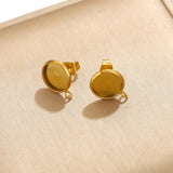 20pcs Stainless Steel Earring DIY Resin Earrings Supplies Fit Glass Cabochons