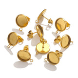 20pcs Stainless Steel Earring DIY Resin Earrings Supplies Fit Glass Cabochons