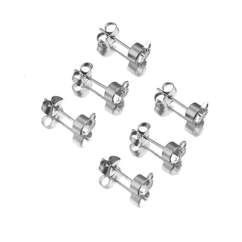 20pcs Stainless Steel Earring Pins for DIY Jewelry