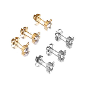 20pcs Stainless Steel Earring Pins for DIY Jewelry