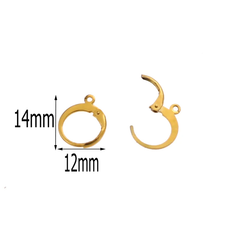 20pcs Gold-Plate Tone Earring Hooks for DIY Jewelry Making