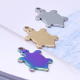 Rainbow Tortoise Charms Earrings Pendant Titanium Steel Jewelry