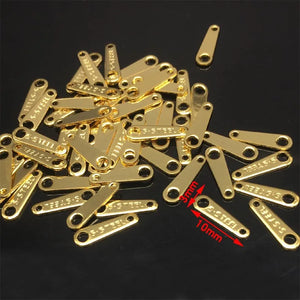 20pcs Stainless Steel End Tab Tags for Chain Ends