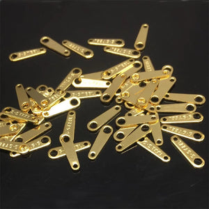 20pcs Stainless Steel End Tab Tags for Chain Ends