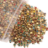 20pcs Stainless Steel 6mm Round Rhinestone Charms for Jewelry Making