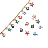 20pcs Stainless Steel Star Eyes Beads Jewelry Making Findings