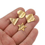 20pcs Stainless Steel Moon LOVE Star Pendants for Earrings DIY