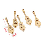 20pcs Stainless Steel Music Note Guitar Charm Connectors 22mm