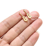 20pcs Stainless Steel Music Note Guitar Charm Connectors 22mm
