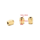 20pcs Stainless Steel Plated 6x4mm Spacer Beads 1.8mm Hole Cube Square